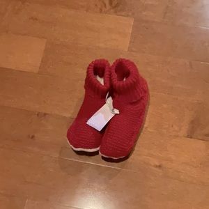 Red and white slipper bottoms